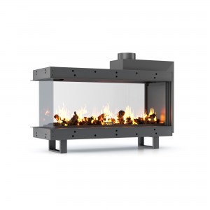 3-SIDED GAS FIREPLACE 100cm
