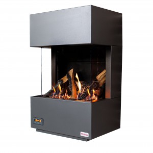 WALL-MOUNTED GAS FIREPLACE...